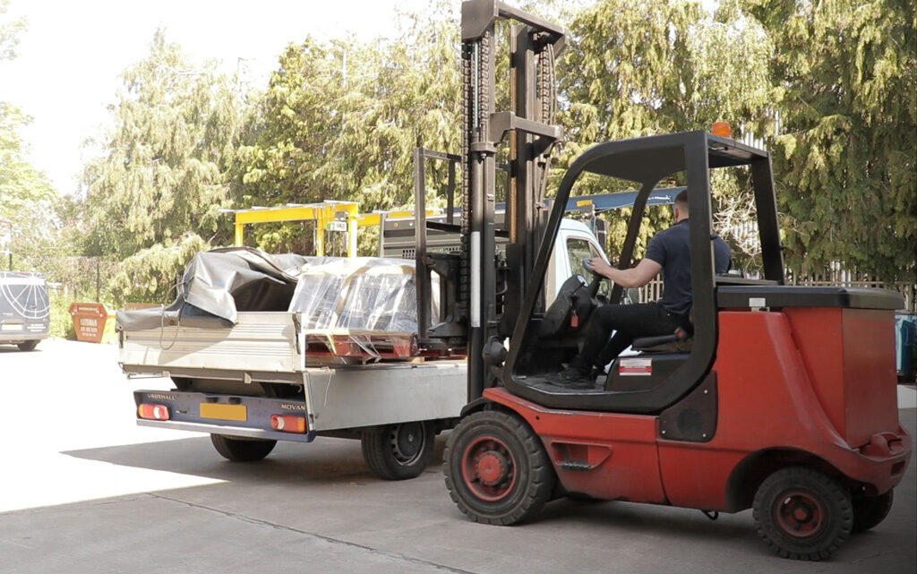 Unloading a truck