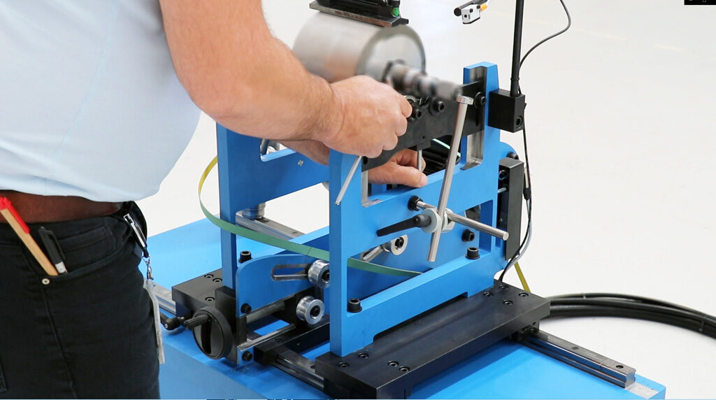 Horizontal balancing machine setup